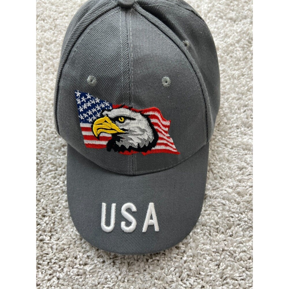 Vintage USA Eagle Hat American Flag Embroidered Baseball Cap Adjustable